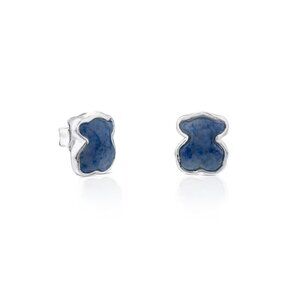 Tous Silver New Color Earrings with Quartz with Dumortierite